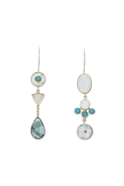 Janis Kerman, ‘Assymetric Blue Stone Earrings ’, ca. 2018, Facèré Jewelry Art Gallery