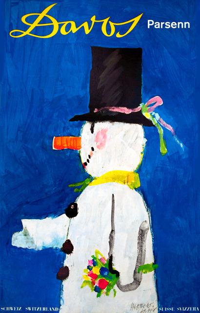 Herbert Leupin, ‘Davos Switzerland - Snowman ’, 1956, Omnibus Gallery