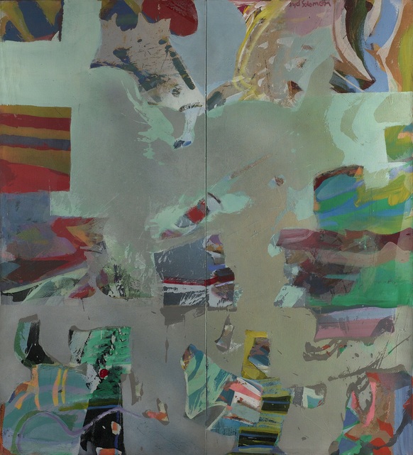 Syd Solomon, ‘Arrangement for June’, 1984, Painting, Acrylic and aerosol enamel on canvas, Berry Campbell Gallery
