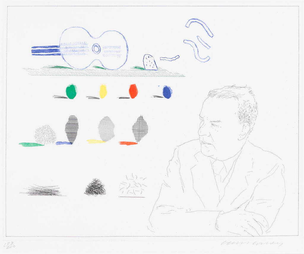 David Hockney - The Poet (Wallace Stevens), from The Blue Guitar