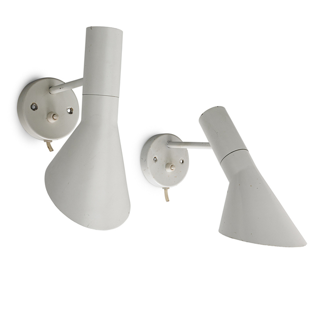 Arne Jacobsen, ‘Pair of AJ Sconces, Denmark’, 1950s, Rago/Wright