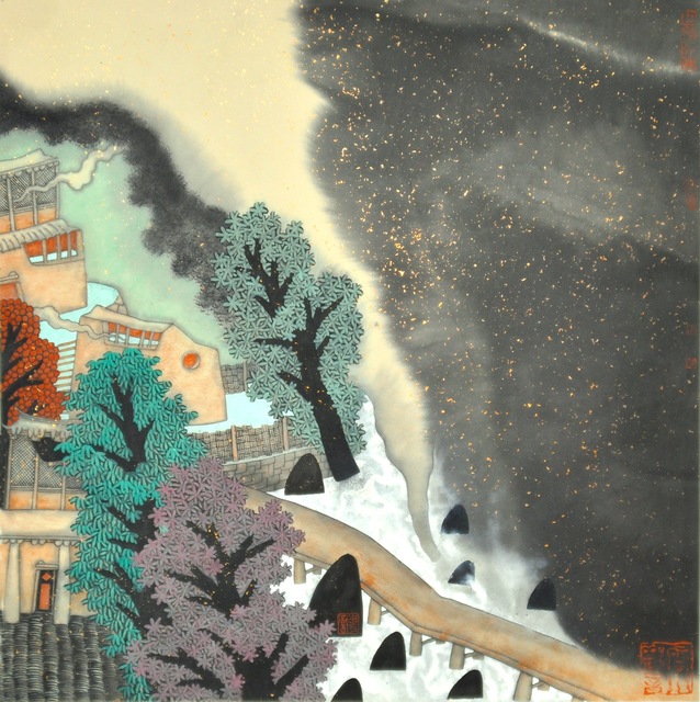 Guo Huawei, ‘Dreamlike Clouds’, 2012, Drawing, Collage or other Work on Paper, Ink on paper, Ode to Art
