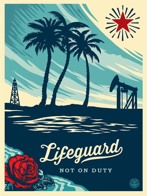 Shepard Fairey, ‘Lifeguard Not On Duty’, 2014, Dope! Gallery