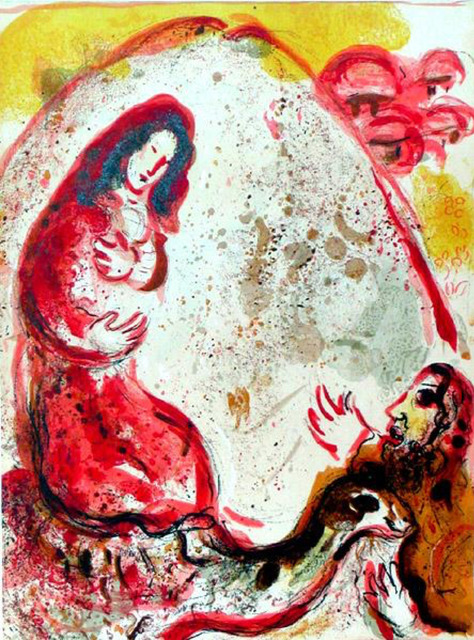 Marc Chagall, ‘Rachel Hides her Father’s Household Goods’, 1960, Print, Lithograph, Galerie d'Orsay