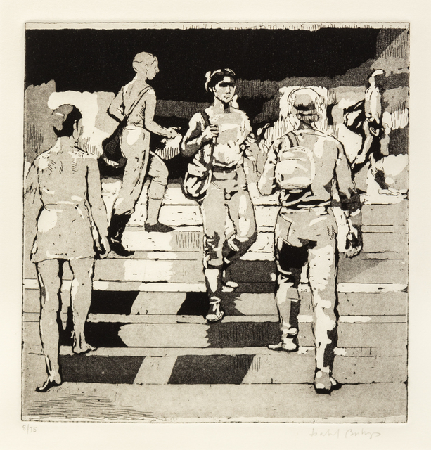 Isabel Bishop, ‘Entrance to Union Square’, 1981, Print, Etching and aquatint, Hindman