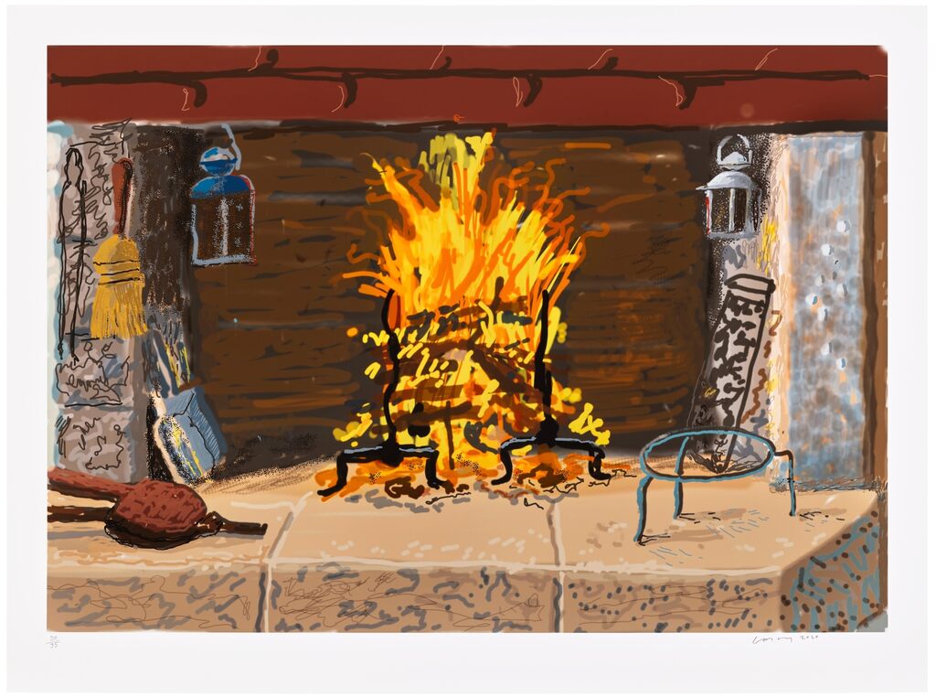 David Hockney - A Bigger Fire, from My Normandy