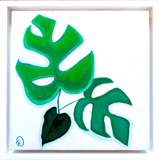 Julia Deckman, ‘Overhead Monstera Study’, 2019, Painting, Oil on panel, framed, Miller Gallery Charleston