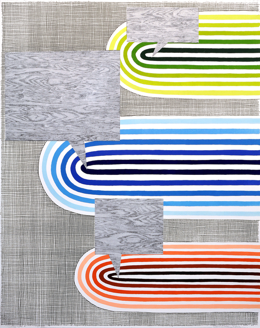 Rodney Carswell, ‘(...!)’, 2015, Print, Color lithograph with collage, Shark's Ink.