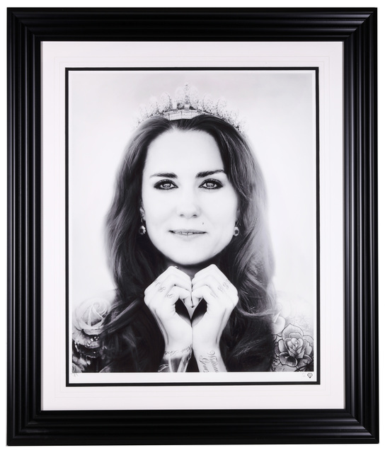JJ Adams, ‘Kate Middleton Tattoo’, 2014, Print, Black And White Giclee Print, Chiswick Auctions