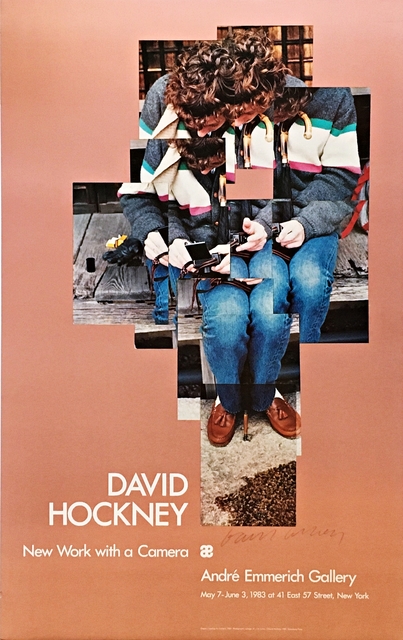David Hockney, ‘New Work With A Camera (Hand Signed)’, 1983, Ephemera or Merchandise, Offset Lithograph Poster. Hand Signed. Unframed., Alpha 137 Gallery