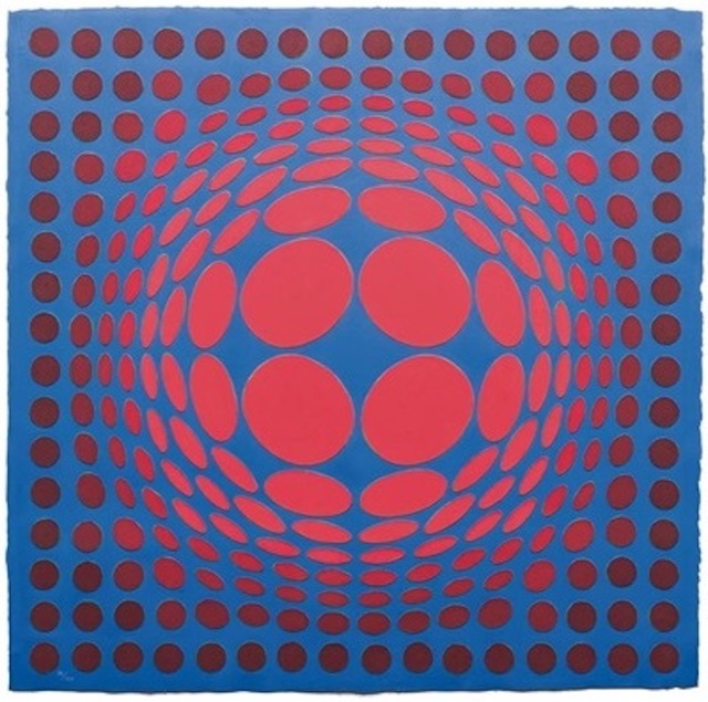 Victor Vasarely, ‘Sinlag II’, 1990, Print, Cast paper relief in colors, Gregg Shienbaum Fine Art