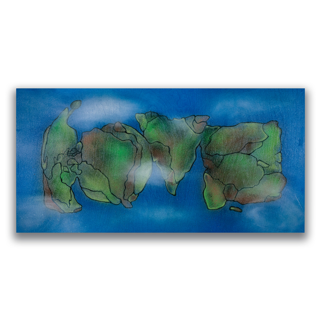 Jayson Valencia, ‘Continent of Love’, 2021, Painting, Mixed Media, EWKUKS