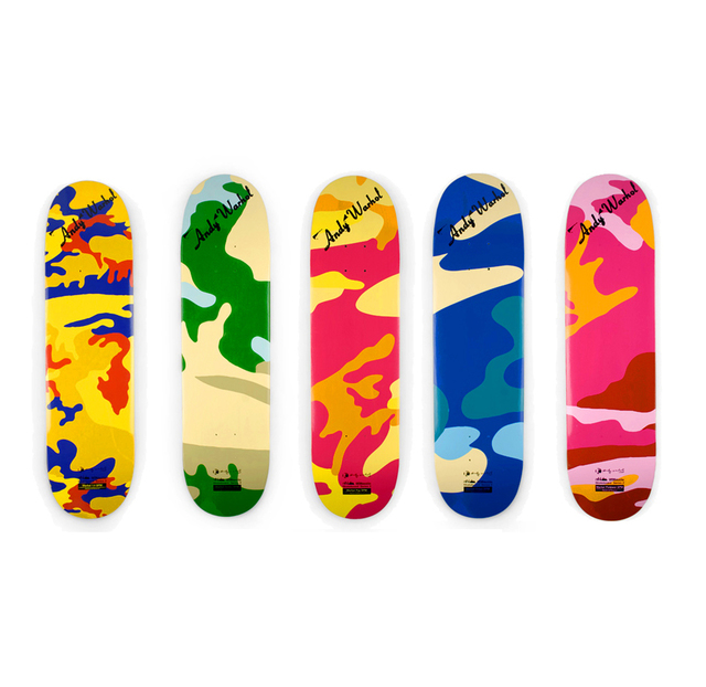 Andy Warhol, ‘Camouflage set of 5’, 2007, EHC Fine Art: Essential Editions IX