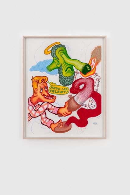 Peter Saul, ‘Have I Got Talent’, 2020, Drawing, Collage or other Work on Paper, Acrylic, colored pencil on paper, Almine Rech