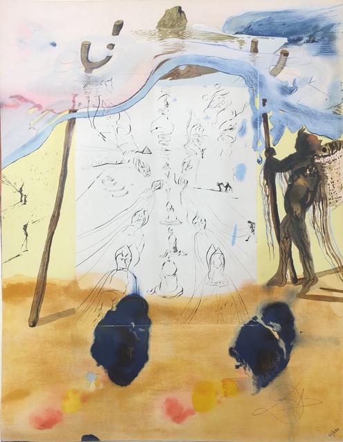 Salvador Dalí, ‘Transfer of Traditions’, 1975, Mixed Media, Engraving + lithograph on soft glove sheepskin, Dali Paris