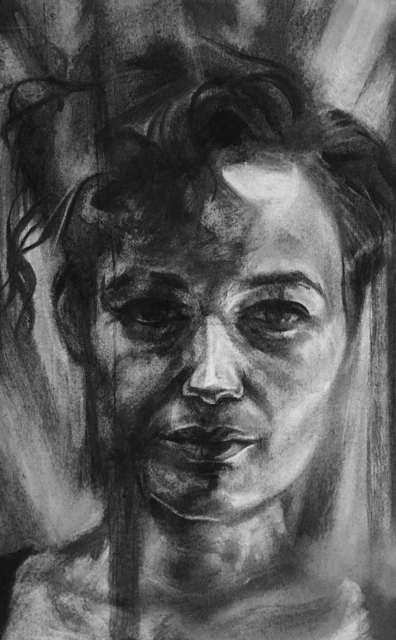Shaina Craft, ‘Pierce’, 2017, Drawing, Collage or other Work on Paper, Charcoal on paper, InLiquid