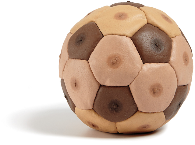 Nicola Costantino, ‘Male Nipples Soccer Ball (from the series Human Furiery)’, 2000, Sculpture, Leather and silicone, Phillips