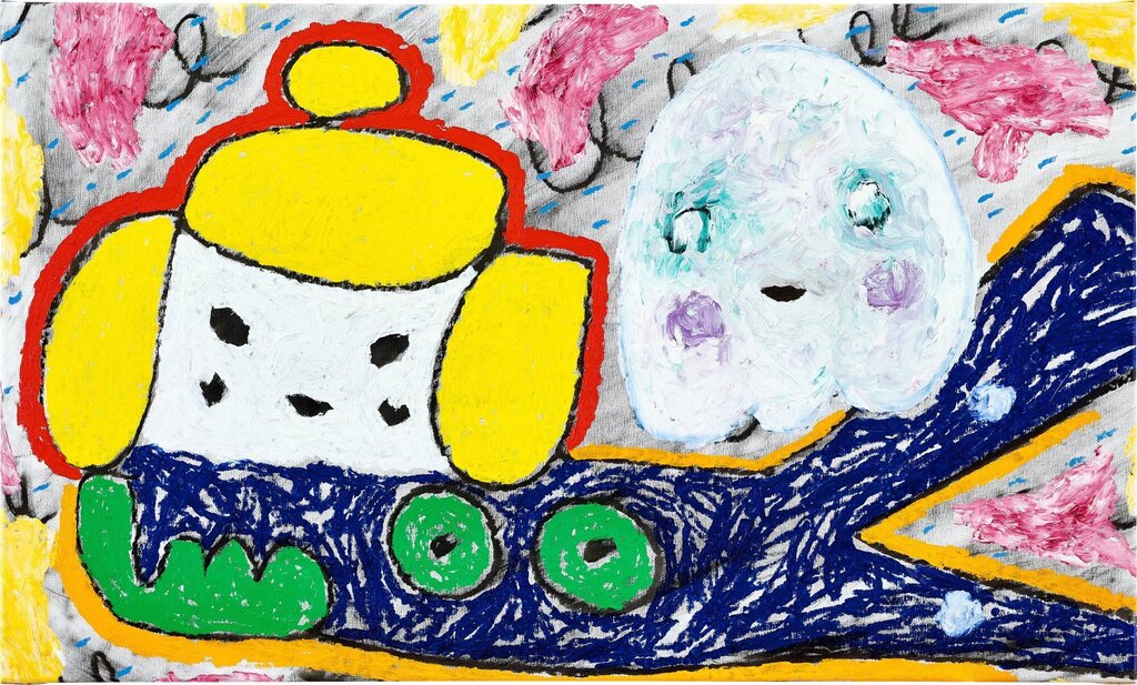 Adam Handler - Pajama Girl and Ghost Reclining in Shortcake Sky