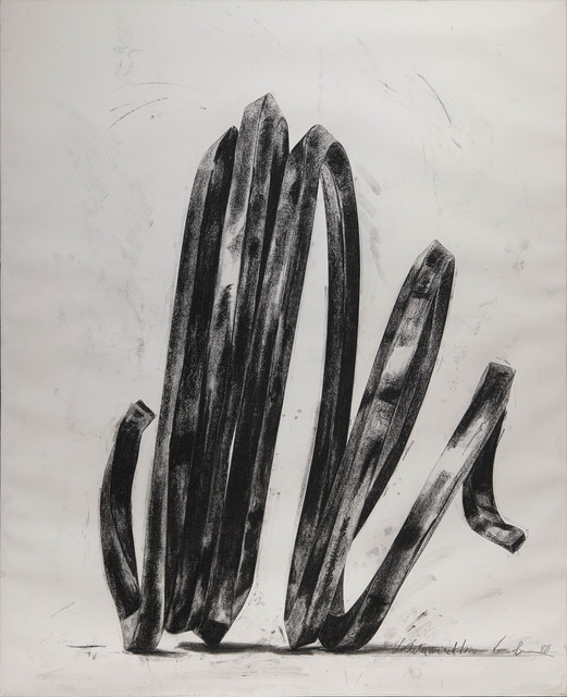 Bernar Venet, ‘Undetermined Line’, 1988, Drawing, Collage or other Work on Paper, Charcoal on paper, de Sarthe Gallery