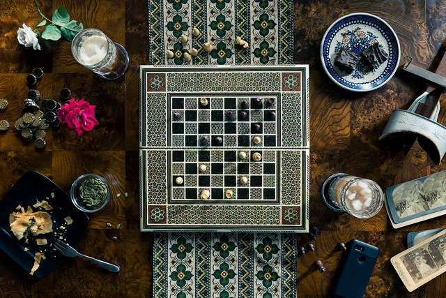 Christos J. Palios, ‘Chess, Stereoscope, & Garden Roses’, 2020, Photography, Archival Pigment Canson Platine Print, Isabella Garrucho Fine Art