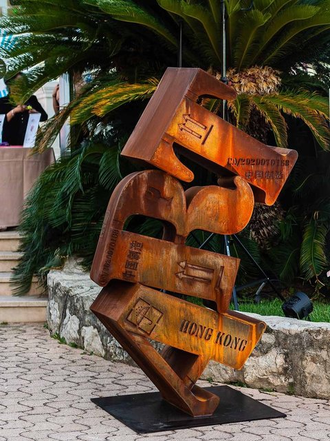 Stéphane Cipre, ‘ART’, 2019, Sculpture, Corten steel, Bogena Galerie