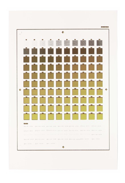 Ryan Gander, ‘"Crooked finance... Gradient economy... Every colour left…"’, 2014, Print, Screen print with leftover inks, Stonehenge paper, STPI