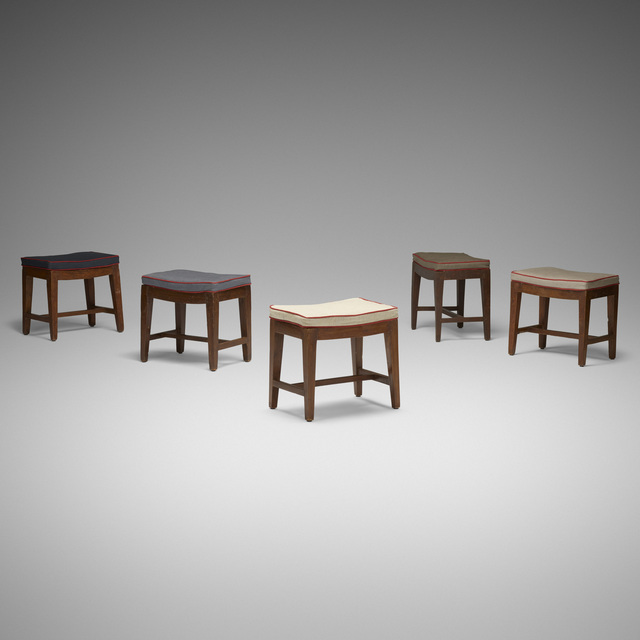 Pierre Jeanneret, ‘stools from Chandigarh, set of five’, c. 1960, Rago/Wright