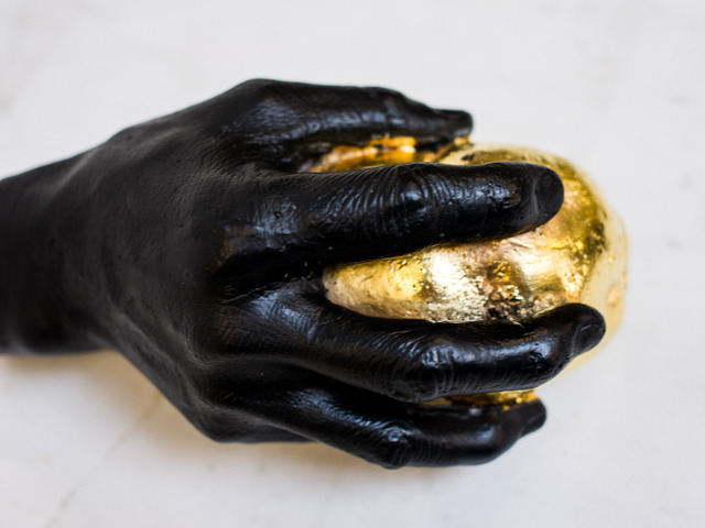 Zhang Ding, ‘Potato’, 2013, Sculpture, Tinted copper and 24K gold, ShanghART