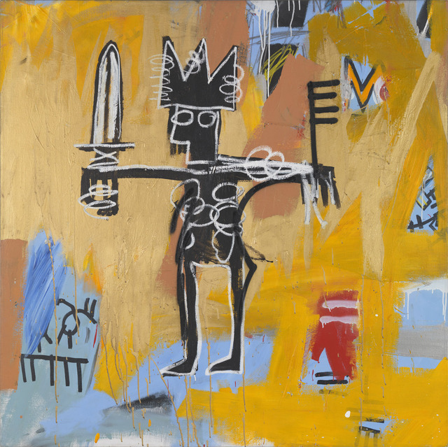 Jean-Michel Basquiat, ‘Untitled (Julius Caesar on Gold)’, 1981, Painting, Acrylic and oil paintstick on canvas, Gagosian