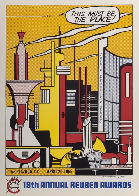 Roy Lichtenstein, ‘This Must Be the Place, for the Reuben Awards’, 1965, Print, Offset lithograph in colors on smooth wove paper, Heritage Auctions