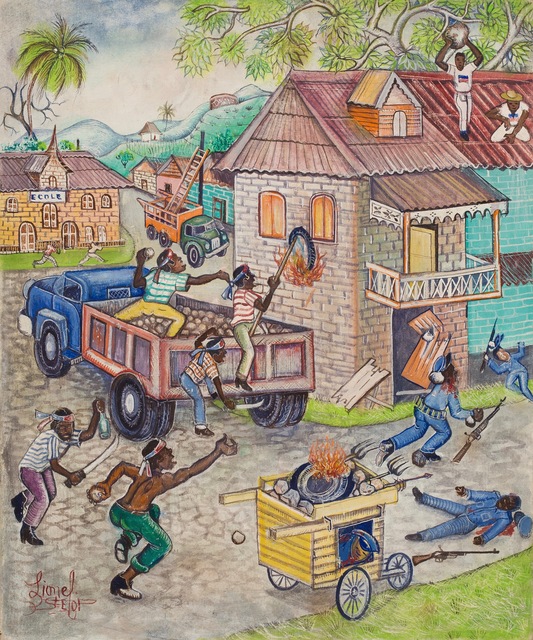 Lionel St. Eloi, ‘The People Attack the Tontons’, 1986, ZQ Art Gallery