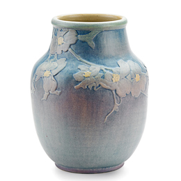 Newcomb College, Large Vase With Dogwood Blossoms, New Orleans, LA