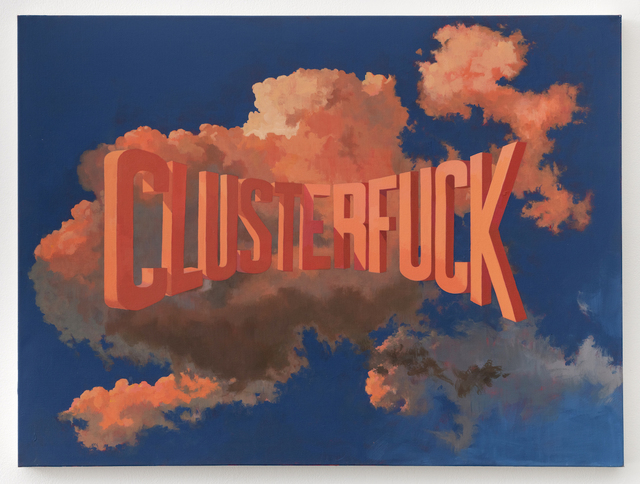 Wayne White, ‘CLUSTERFUCK’, 2019, Painting, Acrylic on canvas, Joshua Liner Gallery