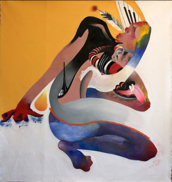 Casey Bolding, ‘Kneeling Before The Cross’, 2017, Painting, Acrylic on canvas, Deep Space Gallery