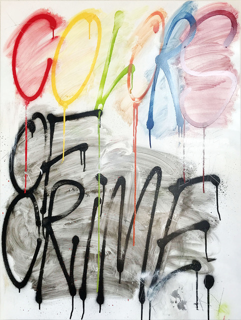 Thierry Furger, ‘Crime’, 2020, Painting, Spraypaint, acid and scrachtings on aluminiun, KOLLY GALLERY