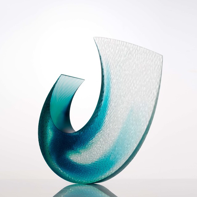 Galia Amsel, ‘Floe XXXII’, 2019, Sculpture, Cast, sand-blasted and acid-etched jade and clear gaffer glass Made by the artist in New Zealand, Adrian Sassoon