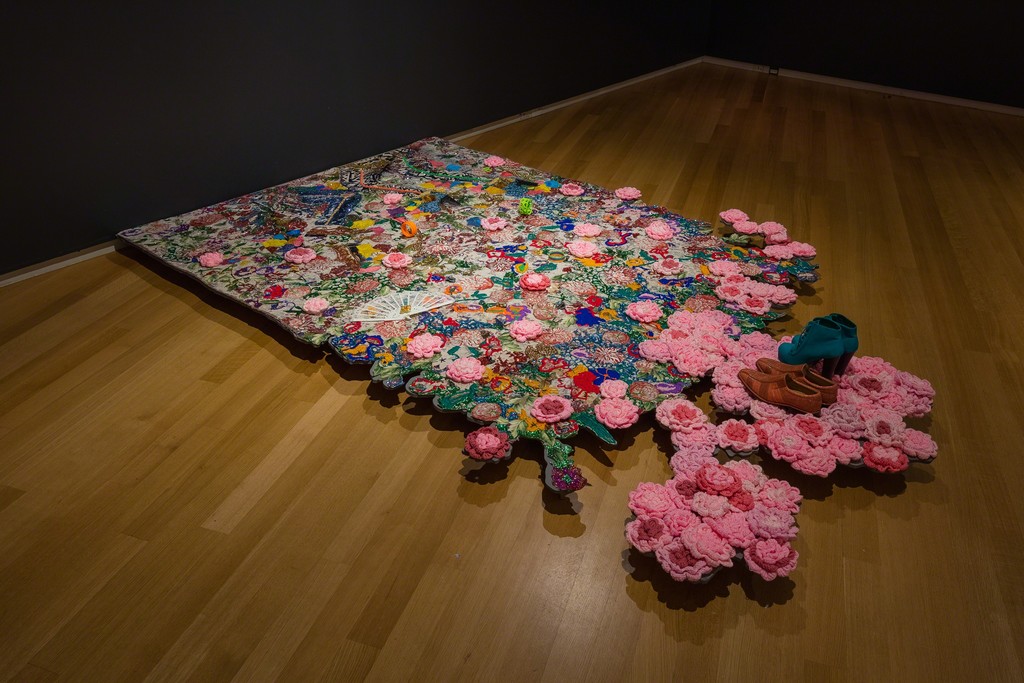 Installation View of Ebony G. Patterson: Dead Treez at the Museum of Arts and Design
Photo: Butcher Walsh © Museum of Arts and Design Installation View of Ebony G. Patterson: Dead Treez at the Museum of Arts and Design
Photo: Butcher Walsh © Museum of Arts and Design