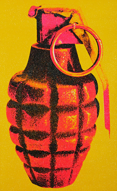 Russell Young, ‘New York Grenade #15’, 2018, Print, Hand Pulled Screenprint on Linen w/ Diamond Dust, ZK Gallery