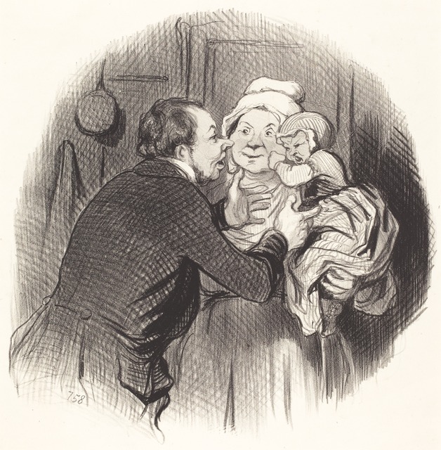Honoré Daumier, ‘La Visite a la nourrice’, 1845, National Gallery of Art, Washington, D.C.