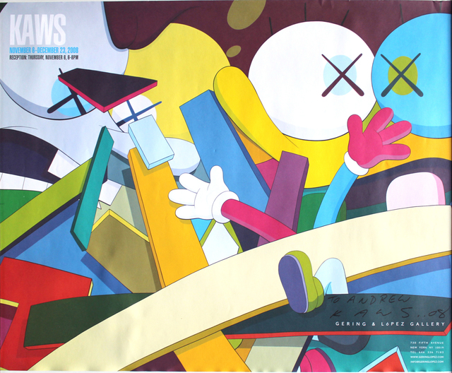KAWS, ‘SIGNED exhibition poster’, 2008, Offset lithograph, EHC Fine Art Gallery Auction