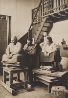 Gertrude Stein Posing for Sculptor Jo Davidson