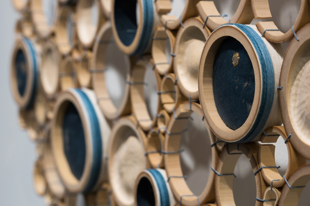 Detail of bamboo sculpture by Anne Crumpacker. Photo by Mario Gallucci. Detail of bamboo sculpture by Anne Crumpacker. Photo by Mario Gallucci.