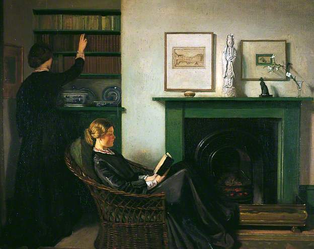 William Rothenstein, ‘The Browning Readers’, 1900, Painting, Oil on canvas, Ben Uri Gallery and Museum