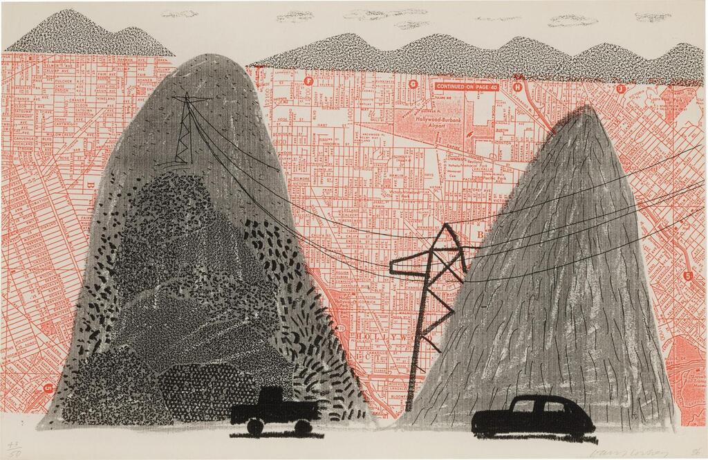 David Hockney - Mulholland Drive, June 1986 (Museum of Contemporary Art, Tokyo 308)