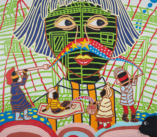 Boris Nzebo, ‘Au Pays des merveilles’, 2017, Painting, Acrylic on canvas, Jack Bell Gallery