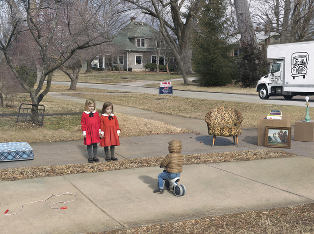 Julie Blackmon, ‘New Neighbors’, 2020, Photography, Archival Pigment Print, Fahey/Klein Gallery
