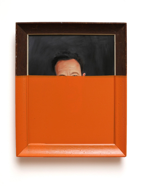 Oliver Jeffers, ‘Dipped Painting #3’, 2014, Painting, Oil on canvas in antique framed dipped in enamel paint, Bryce Wolkowitz Gallery