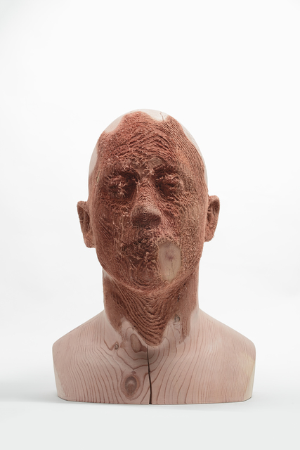 Aron Demetz, ‘Front 15’, 2015, Sculpture, Redwood, Barbara Paci Art Gallery