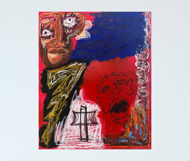 Eilen Itzel Mena, ‘Shango Smoke’, 2019, Painting, Acrylic and Oil Pastel on Canvas, Superposition