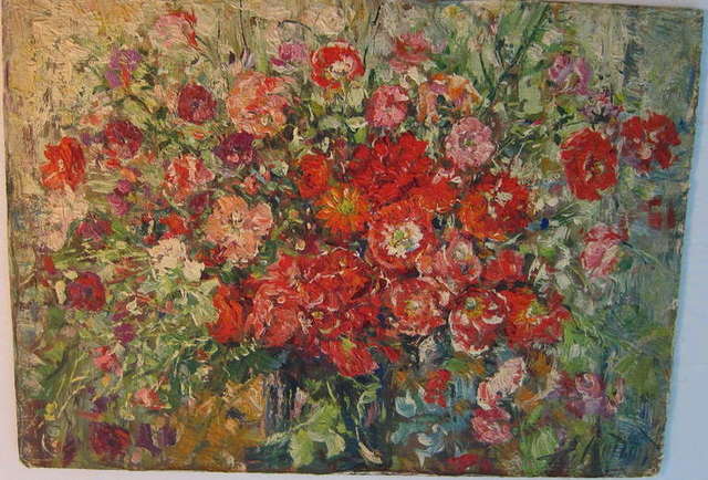 Samuel Rothbort, ‘Floral Bouquet’, 1930-1939, Painting, Oil Paint, Board, Lions Gallery